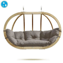 Load image into Gallery viewer, Globo Royal Taupe Double Seater Hanging Chair (Weatherproof Cushion)
